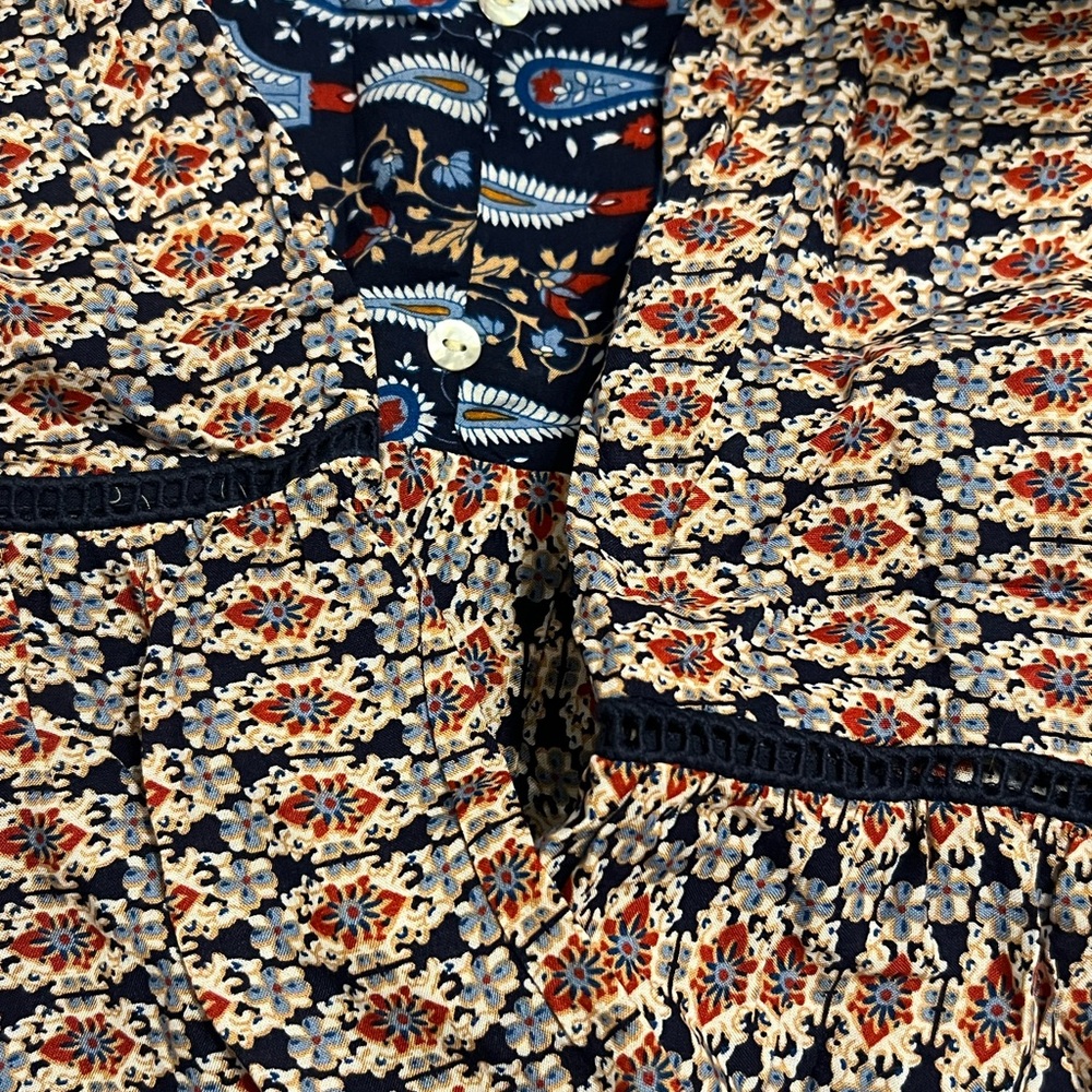 Weekend Suzanne Betro Tunic 4X Blue Red Paisley - Picture 5 of 7